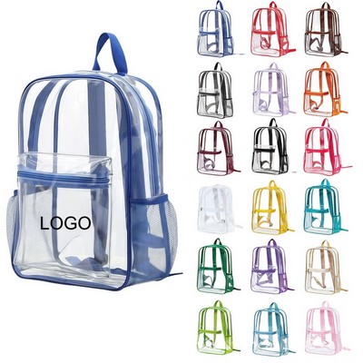 Custom Clear PVC Large Capacity Water Resistant Backpack
