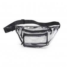 Clear Three Zipper Pocket Fanny Pack