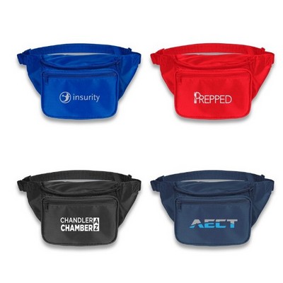 Poly Three-Zipper Fanny Pack