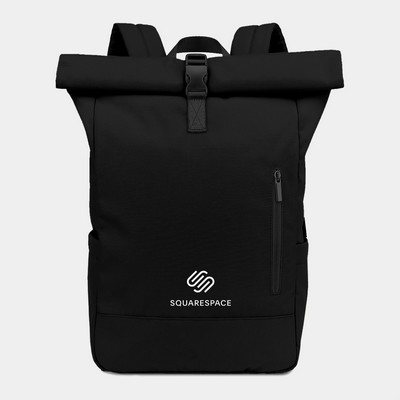 Malibu - Roll Top Laptop Backpack (Black)
