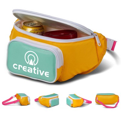 Splicing Retro Fanny Pack Cooler