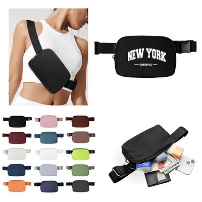 Waterproof Zipper Fanny Pack Waist Bag