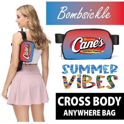 Full Color Cross Body Zipper Red/Blue Lulu Belt Bag