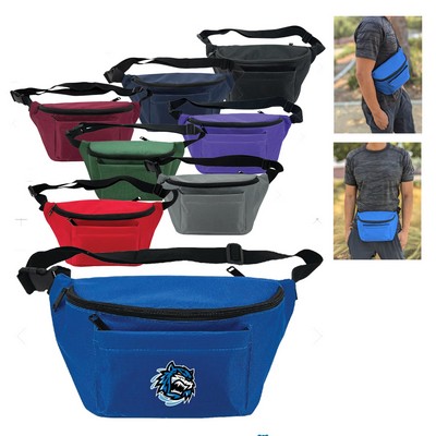 Three-Zipper Fanny Pack/Cross-body Sling