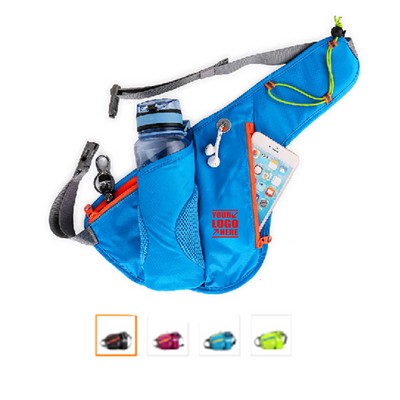 Sports Running Belt Bag w/Water Bottle Holder