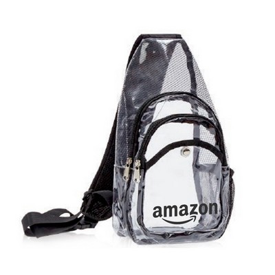 ClearVoyage Sling Travel Clear PVC Crossbody Backpack