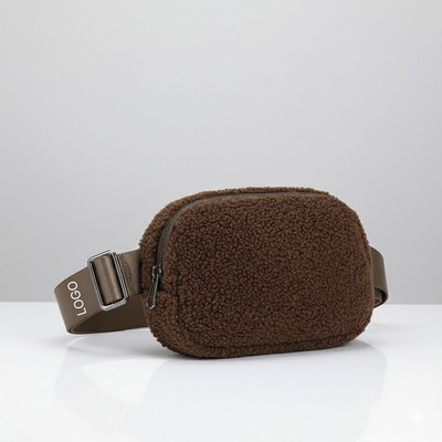Fleece Waist Bag Fashion Plush Mini Fanny Pack Unisex Sports Belt Bag Small Phone Pouch